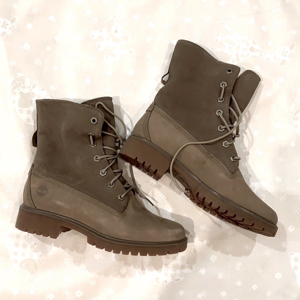 Brand New Timberland Fleece Fold Waterproof Leather Boots Camel 37.5